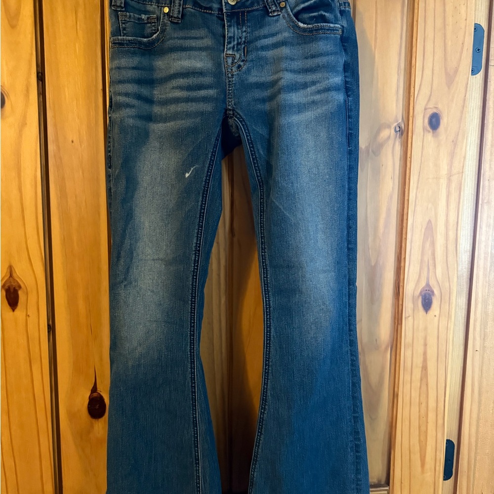 Rock & Roll Cowgirl Dark Blue Flare Jeans